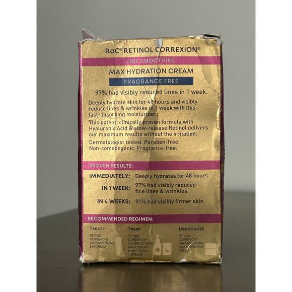 RoC Retinol Correxion Max Hydration Anti Aging Face & Wrinkle Moisturizer - Picture 3 of 7